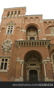 Museum in Toulouse, France, famous architecture in red bricks