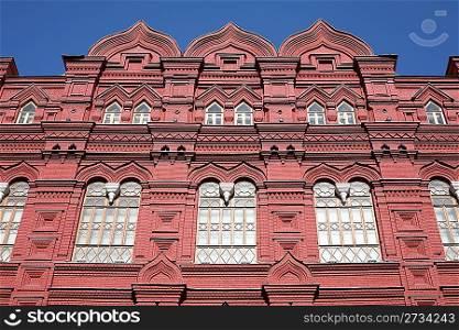museum of history on red square in moscow, russia