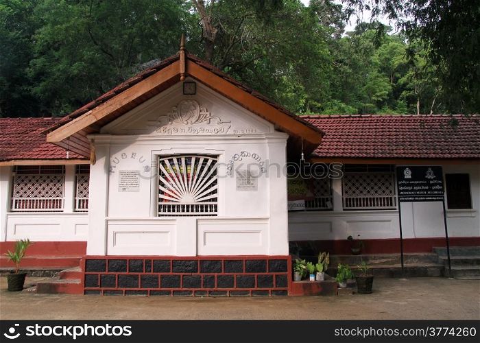 Museum of Mulkirigala cave in Sri Lanka