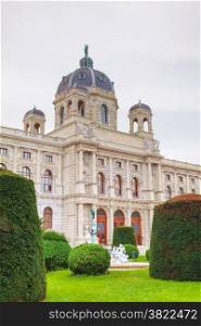 Museum of Natural History in Vienna, Austria in the evening