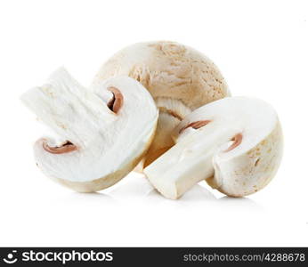 mushrooms champignons isolated