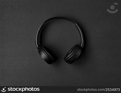 music arrangement with black headphones