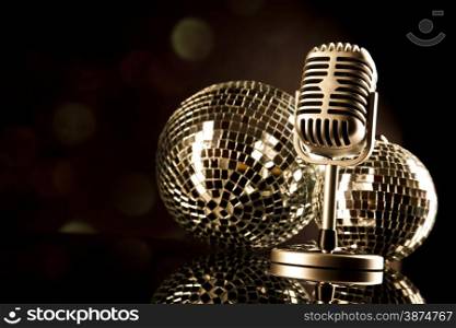 Music background, microphone, music saturated concept