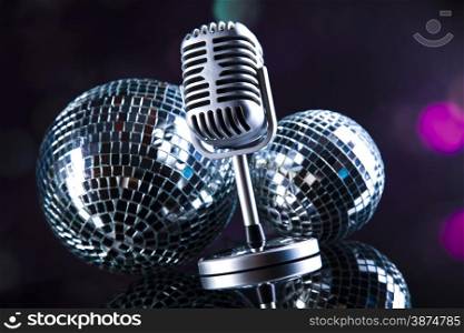 Music background, microphone, music saturated concept