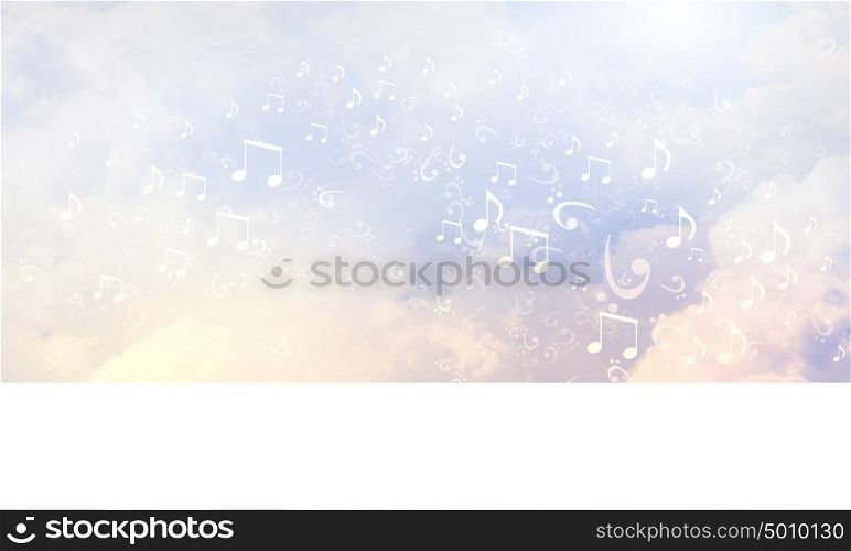 Music concept. Conceptual background image with music clef and notes