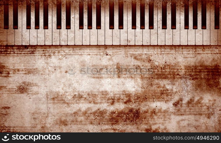 Music concept. Conceptual image with piano keys and music clef