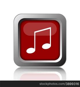 Music icon. Internet button on white background