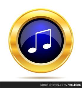 Music icon. Internet button on white background.