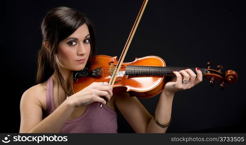 Music Maker Woman Plays Violin
