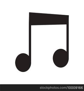 Music note icon isolated vector. symbol song for web site. Sound concept