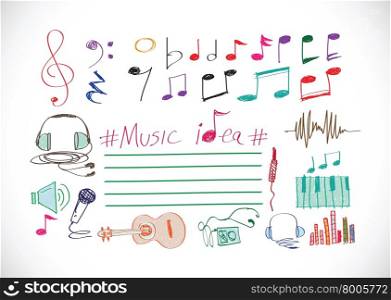 Music Notes and Music icons