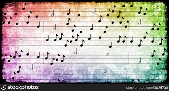 Music Symbol Background with Musical Notes Art. Music Symbol Background