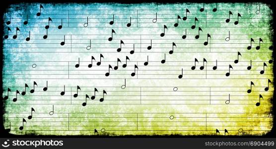 Music Symbol Background with Musical Notes Art. Music Symbol Background