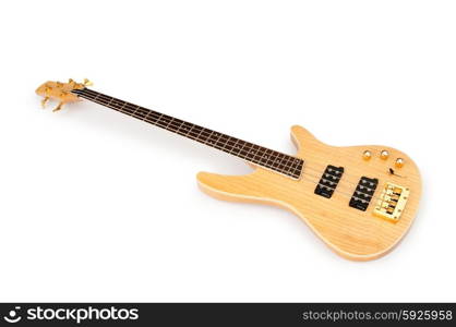 Musical guitar isolated on the white background