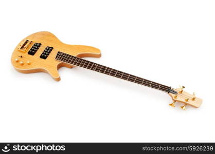 Musical guitar isolated on the white background