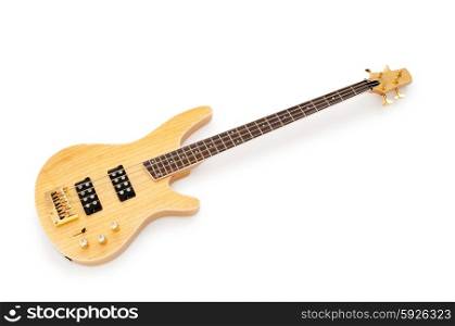 Musical guitar isolated on the white background