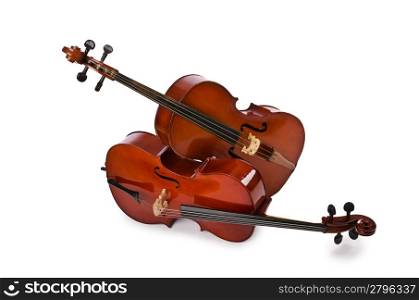 Musical instruments isolated on white