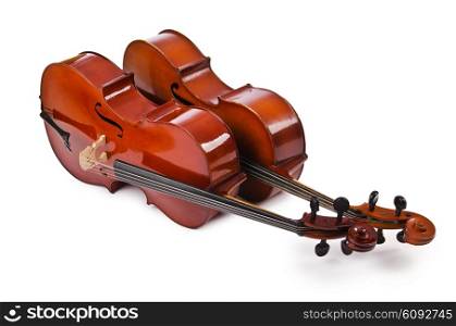 Musical instruments isolated on white