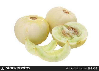 Muskmelons with slices