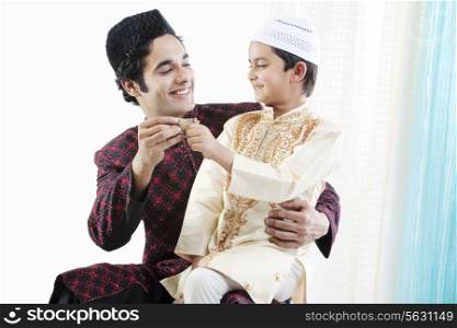 Muslim father and son