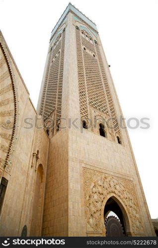 muslim in mosque the history symbol morocco africa minaret religion and blue sky
