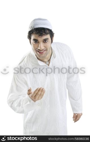 Muslim man greeting