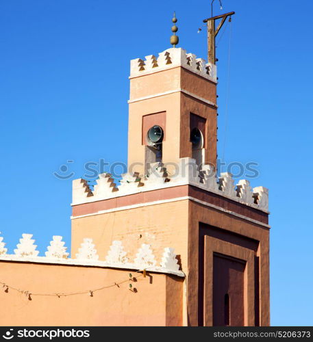 muslim the history symbol in morocco africa minaret religion and blue sky