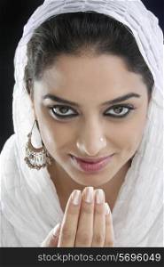 Muslim woman greeting