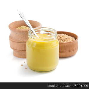 mustard sauce set collection isolated on white background