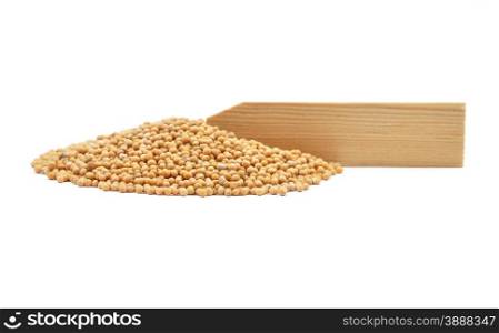 Mustard seeds at plate