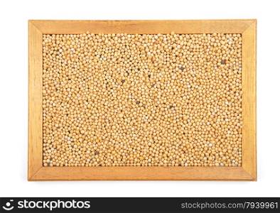 Mustard seeds in frame