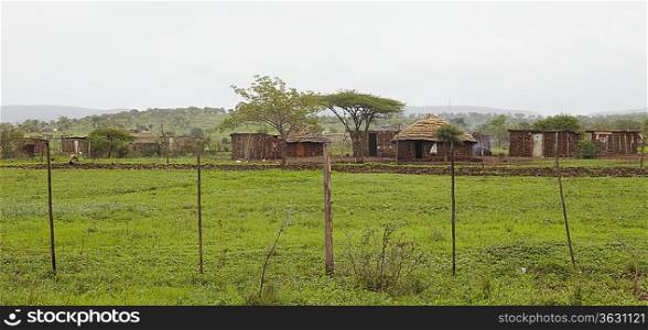 Mut huts in village Africa