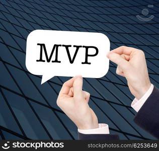 MVP written in a speechbubble