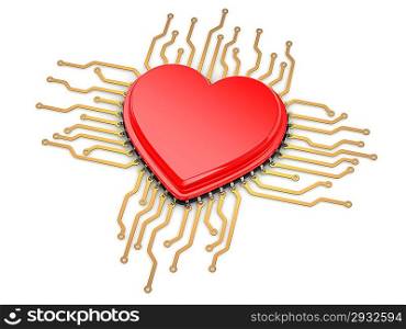 My favorite processor. Cpu as heart. 3d