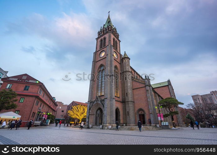 Myeongdong Cathedral in Seoul city, South Korea.