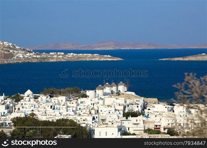 Mykonos, known from the famous wind mills