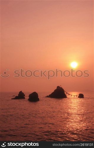 Myotoiwa stone and Morning sun
