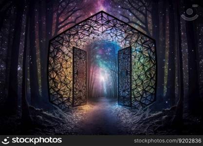 Mystery paranormal dark gate to the dream of eternity soul. distinct generative AI image.. Mystery paranormal dark gate to the dream of eternity soul