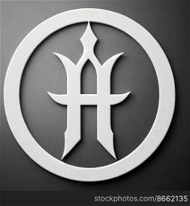 Mystical logo design 3d illustrated