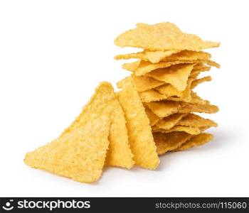 nachos chips. nachos chips on white background