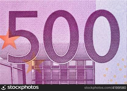 Nahaufnahme eines Euro Geldscheines der Europaischen Union