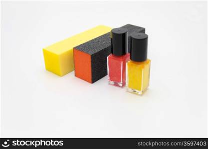 Nail polish and buffers for a great manicure