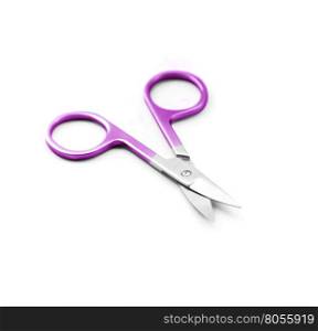 Nail scissors isolated on white background. With clipping path
