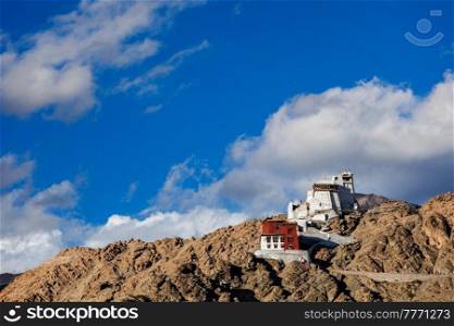 Namgyal Tsemo gompa and fort. Leh, Ladakh, Jammu and Kashmir, India. Namgyal Tsemo gompa and fort. Leh, India