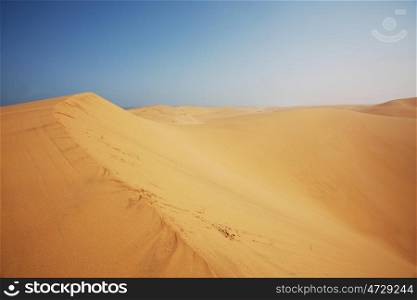 Namib desert. Sand dunes in Namib desert