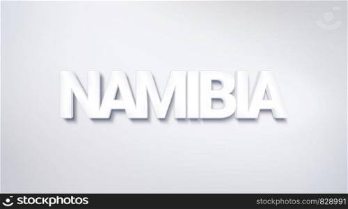 Namibia, text design. calligraphy. Typography poster. Usable as Wallpaper background