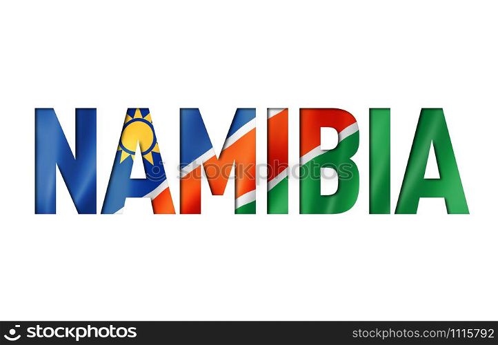 namibian flag text font. namibia symbol background. namibian flag text font