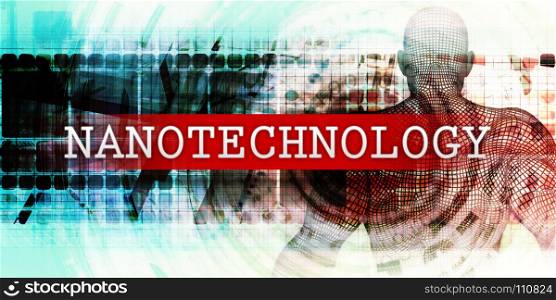 Nanotechnology Sector with Industrial Tech Concept Art. Nanotechnology Sector