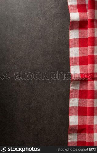 napkin on black background