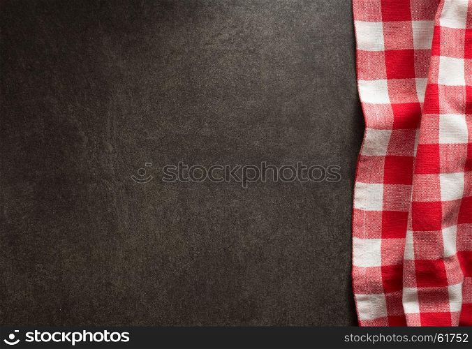 napkin on dark table background